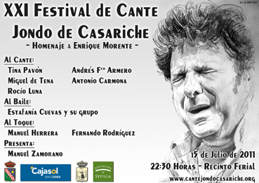 Cartel del Festival de Cante Jondo de Casariche 2011