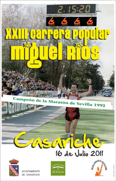 Cartel anunciador de la carrera popular Miguel Ríos