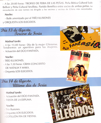 Programa de Feria de Gilena 2011 - 2