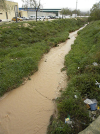 El Río Seco a su paso por Pedrera en la actualidad